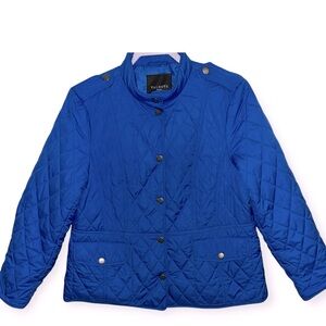 EUC Talbots Quilted Blue Puffer Jacket